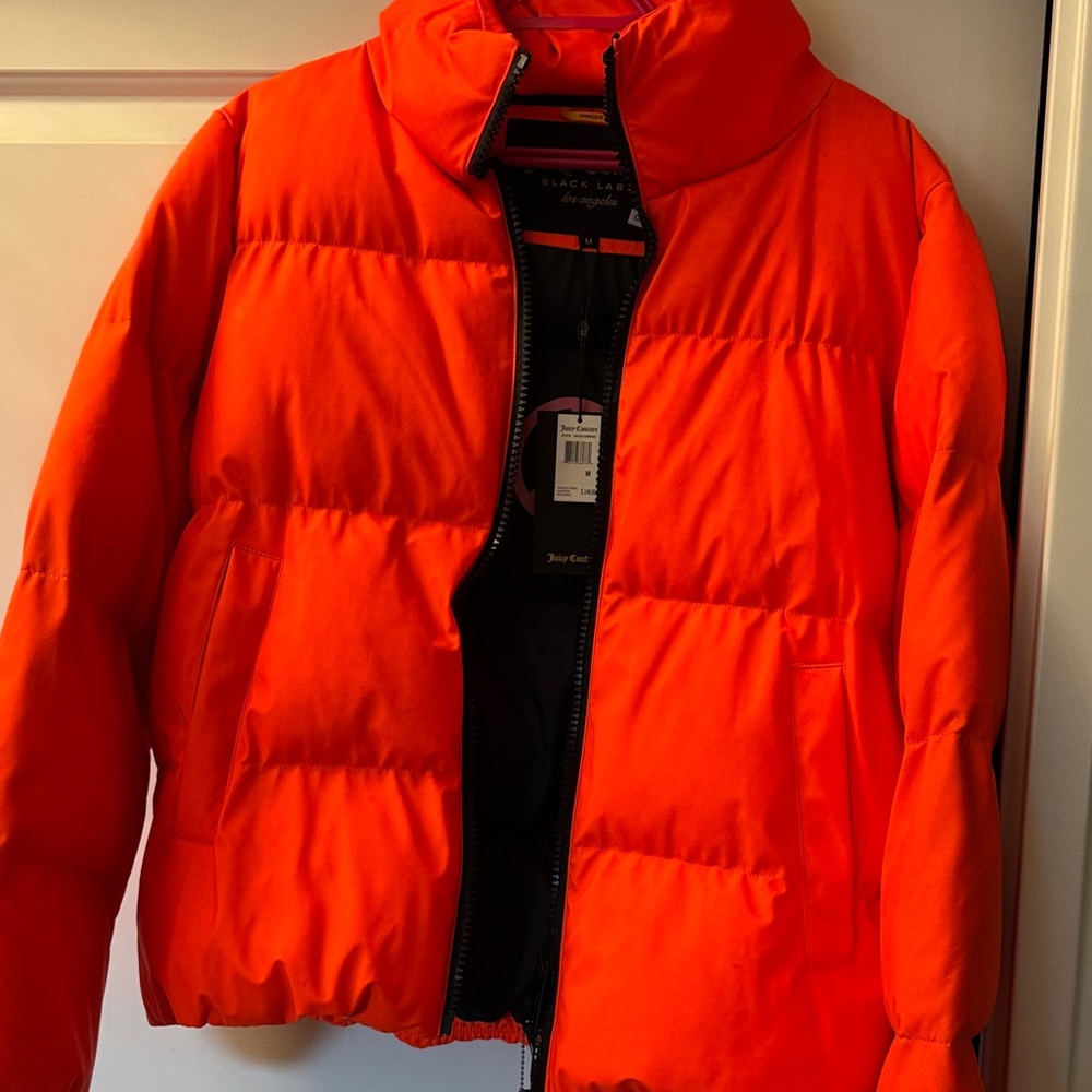 Juicy Couture Orange and Black Puffer Jacket